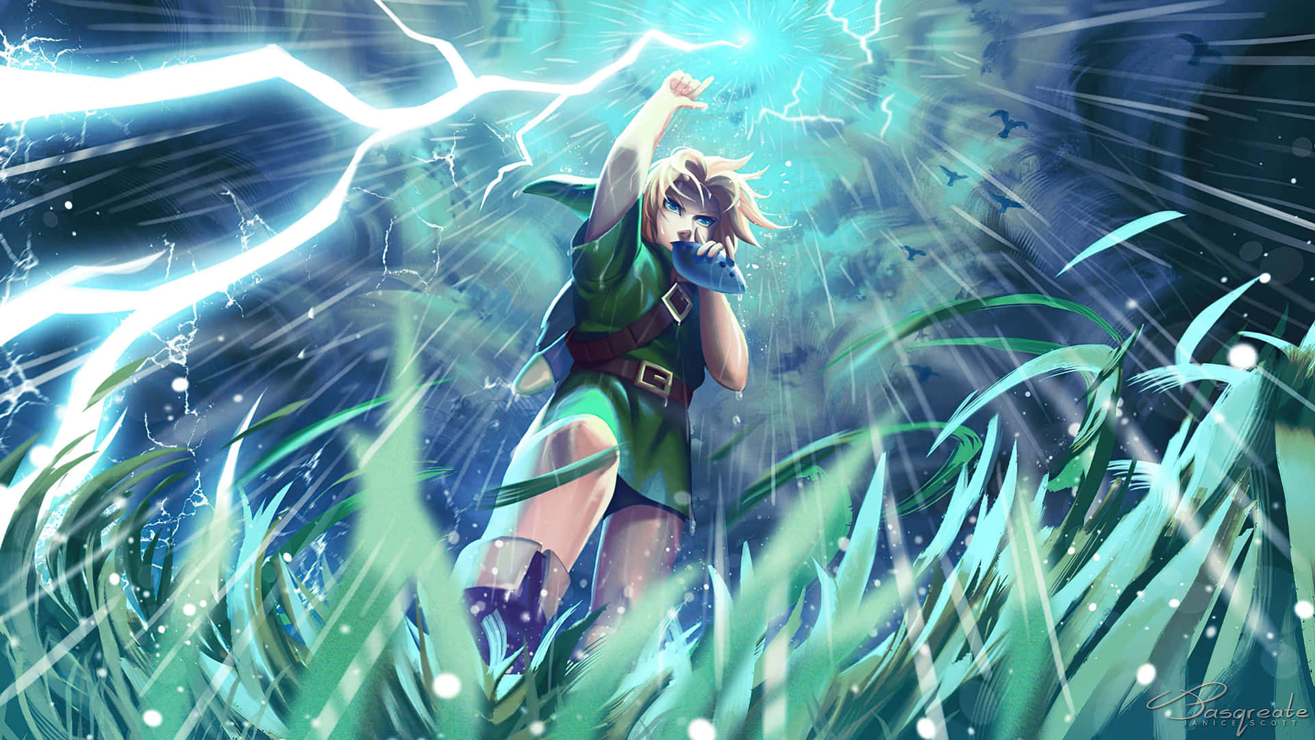 Zelda Breath Of The Wild 4K Lightning Wallpaper
