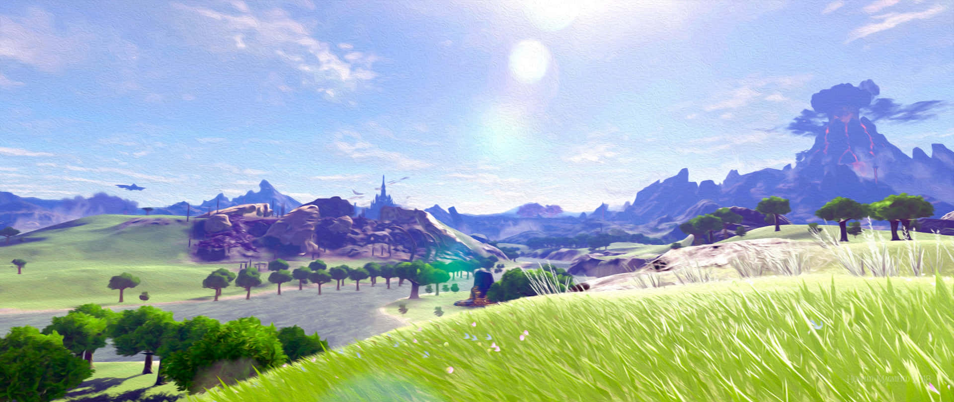 Utforskaen Värld Full Av Äventyr Med Zelda Breath Of The Wild 4k Som Bakgrundsbild Till Din Dator Eller Mobil! Wallpaper