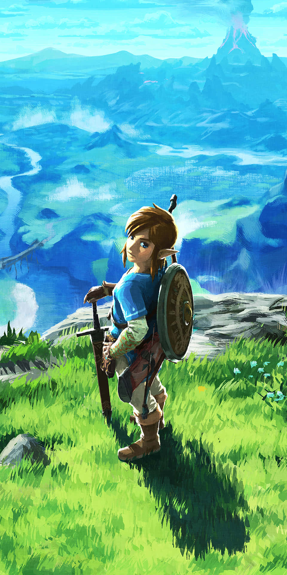 Oplev magien af Hyrule nu på den nyeste Zelda telefon! Wallpaper