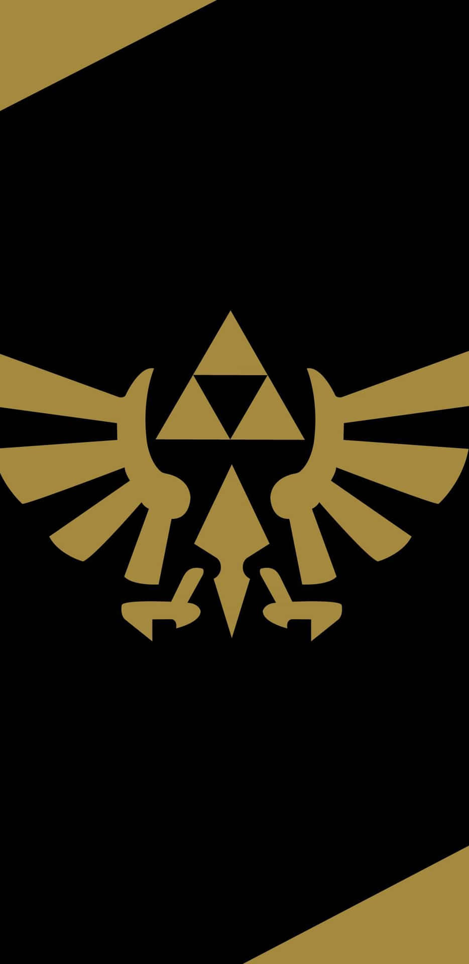 Legendenom Zelda-logotypen Mot En Svart Bakgrund. Wallpaper