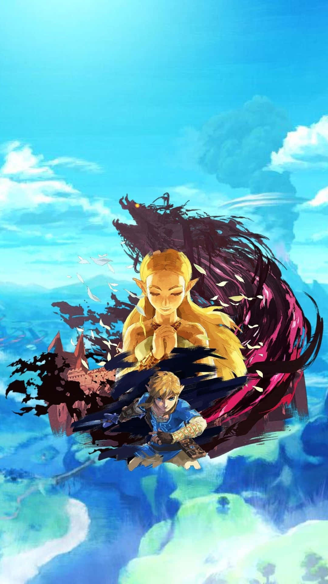 Nyd den legendariske oplevelse af Zelda Phone! Wallpaper