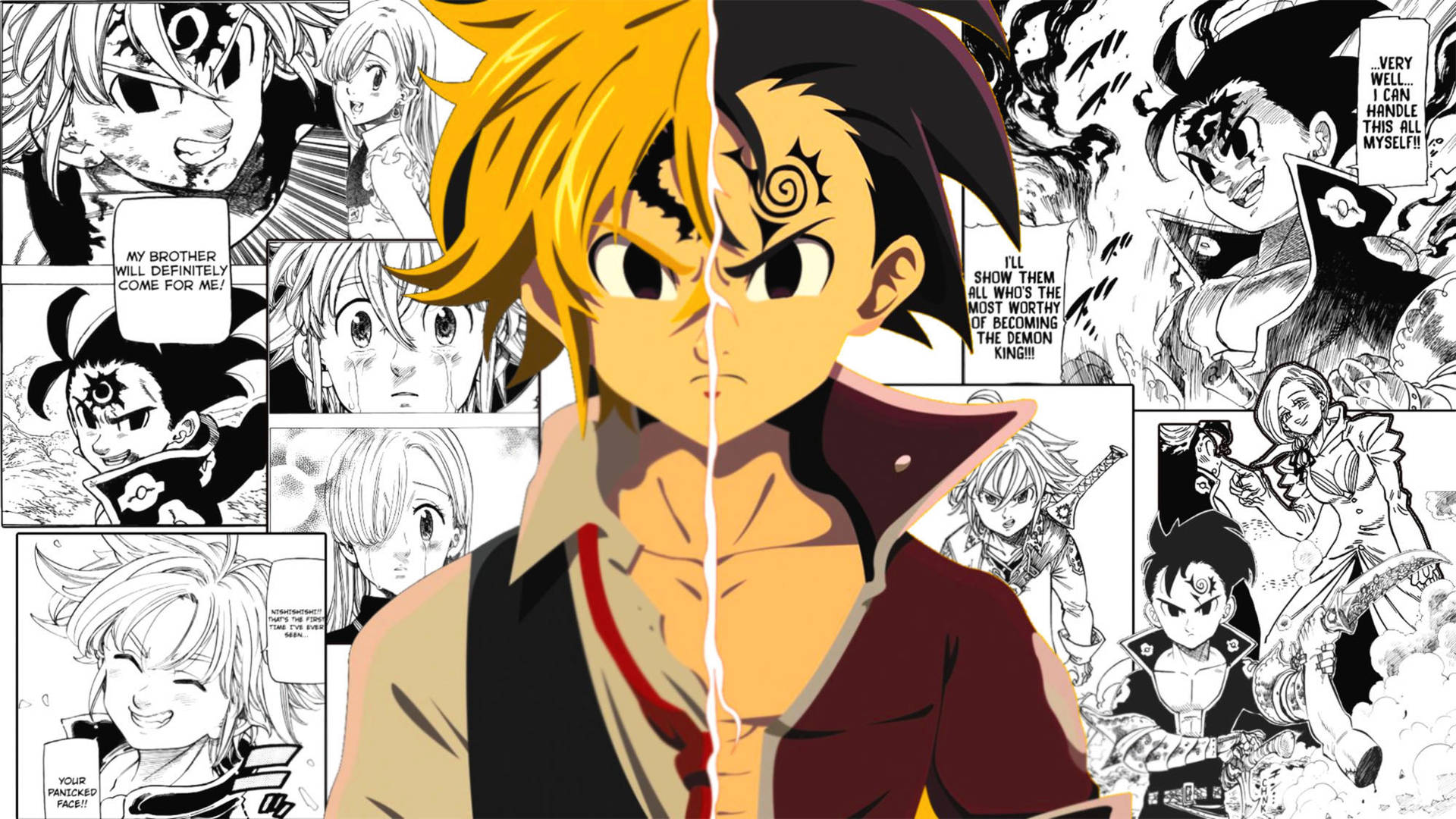 Zeldris And Melodias Manga Art Wallpaper