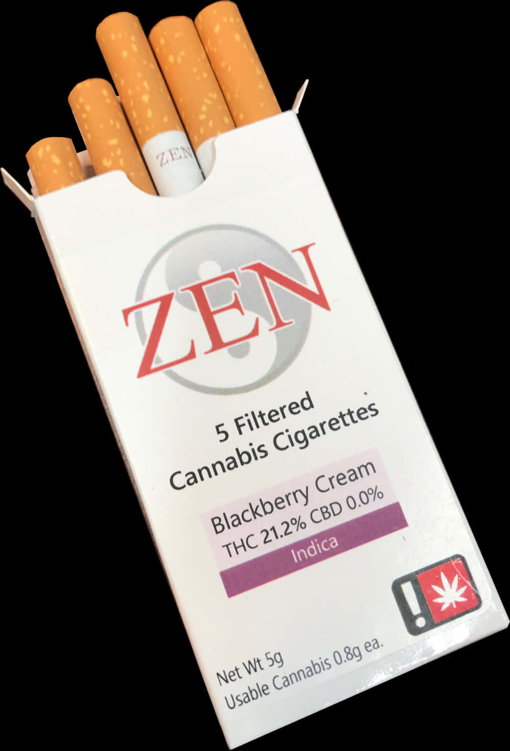 Zen Cannabis Cigarettes Pack PNG