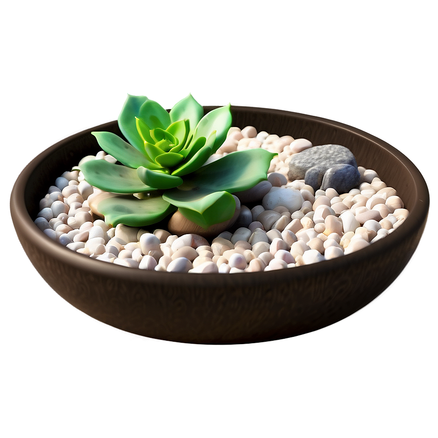 Zen Garden Succulents Png 06212024 PNG