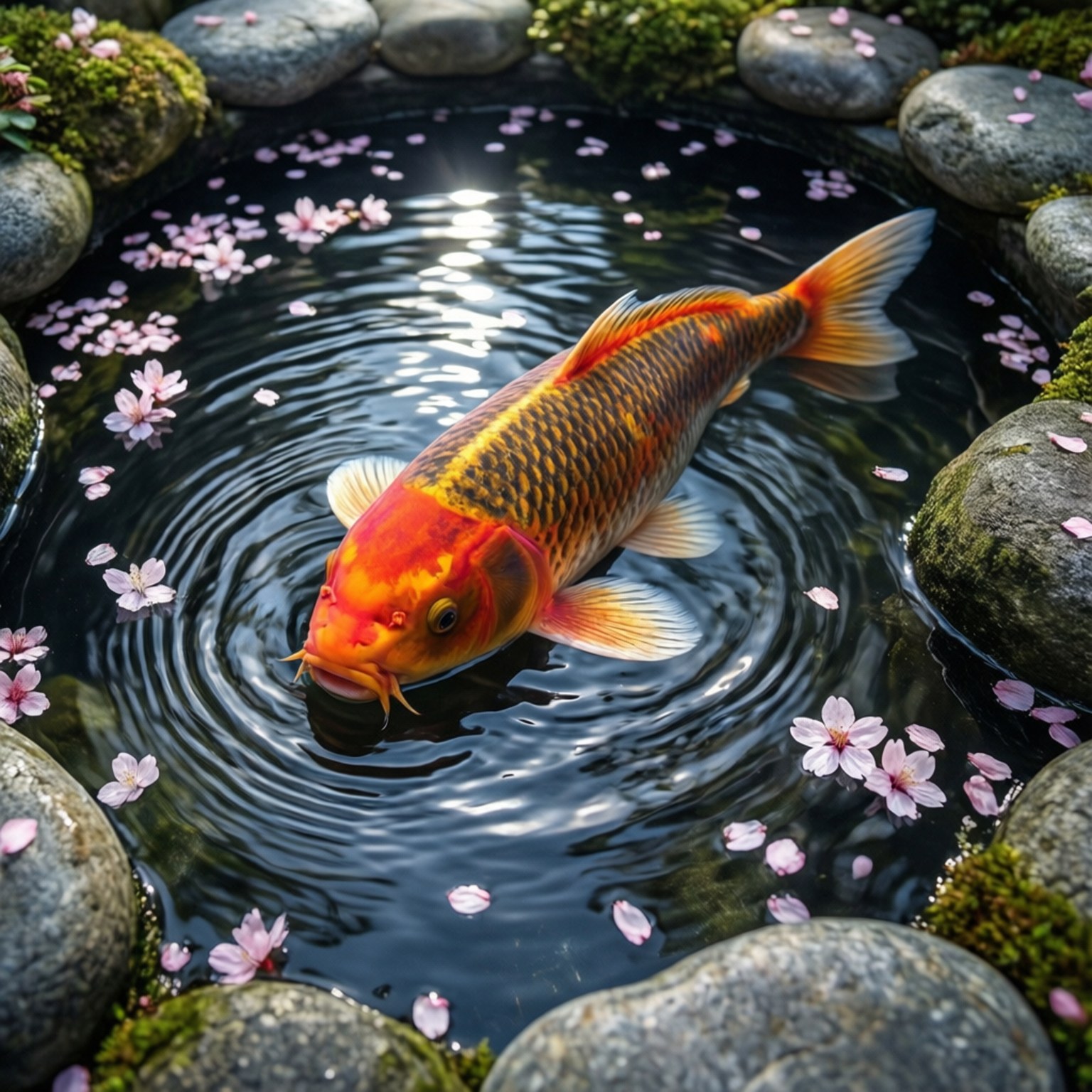 Zen Koi Heijastus Taustakuvat