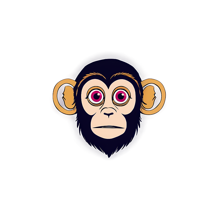 Zen Monkey Face Meditation Png 06272024 PNG
