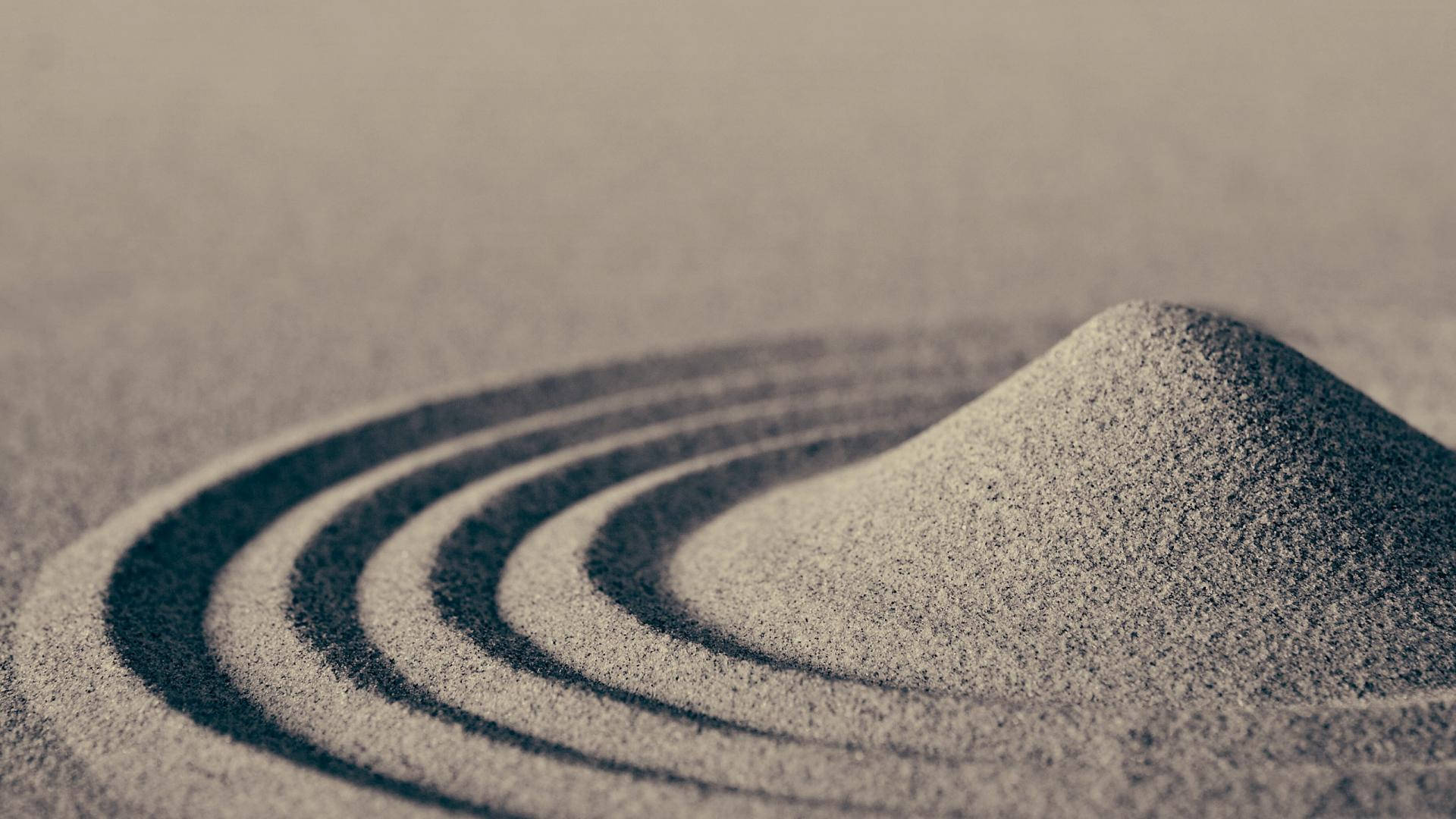 Zen Sand Circles Wallpaper