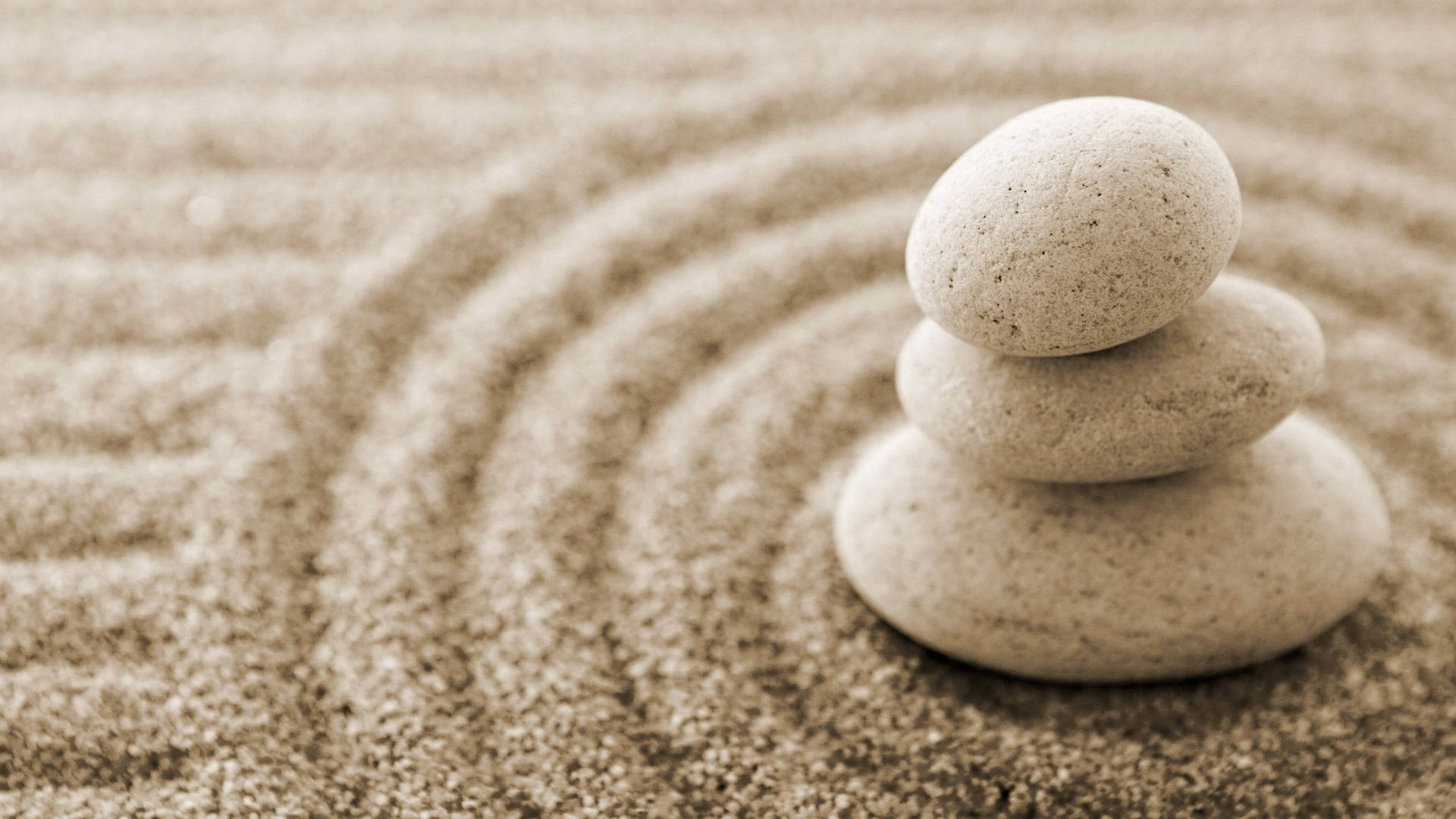 Zen Stones In The Sand Wallpaper