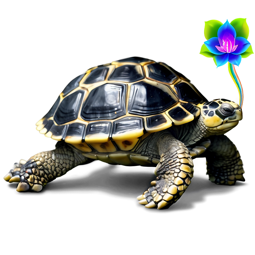 Zen Turtle With Lotus Flower Png Fpe PNG