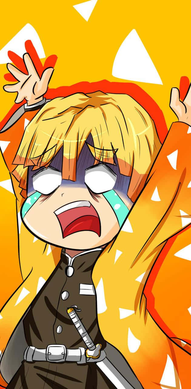 Orangenfarbener Anime 630 X 1280 Wallpaper