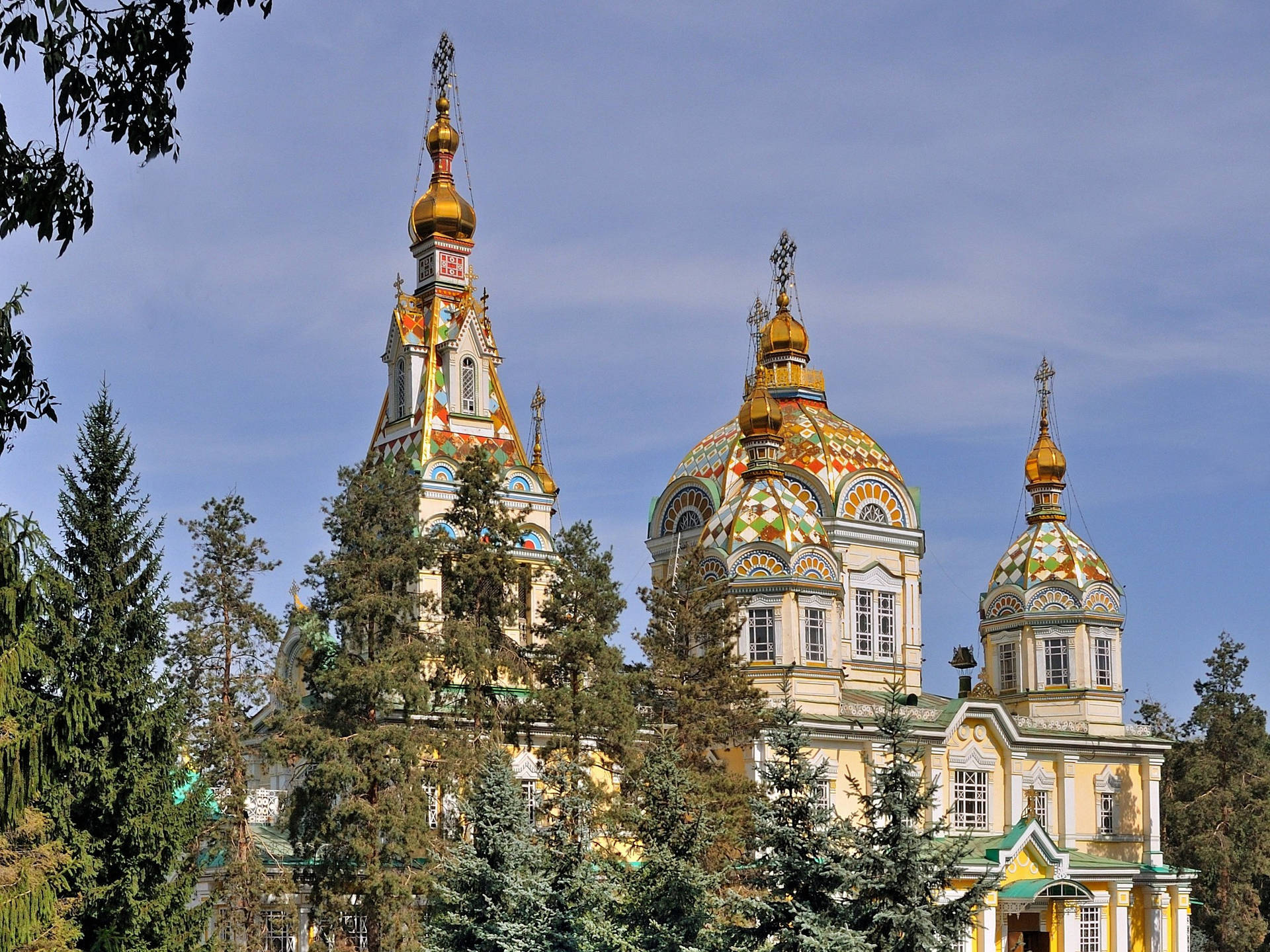 Cattedrale Di Zenkov In Kazakistan Sfondo