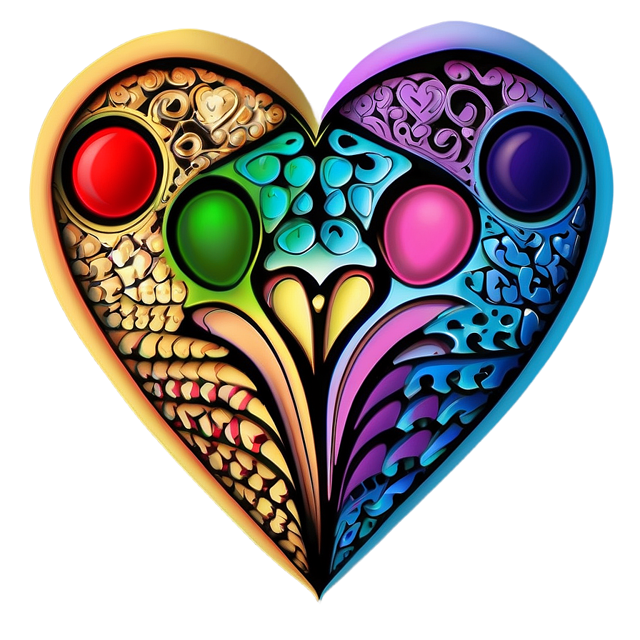 Zentangle Heart Art Png 88 PNG