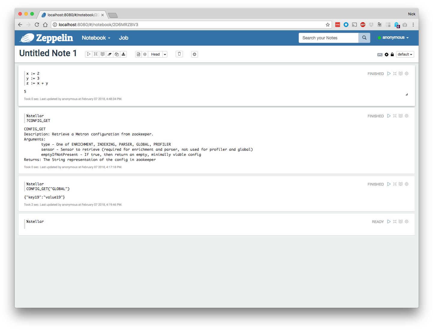 Download Zeppelin Notebook Code Example