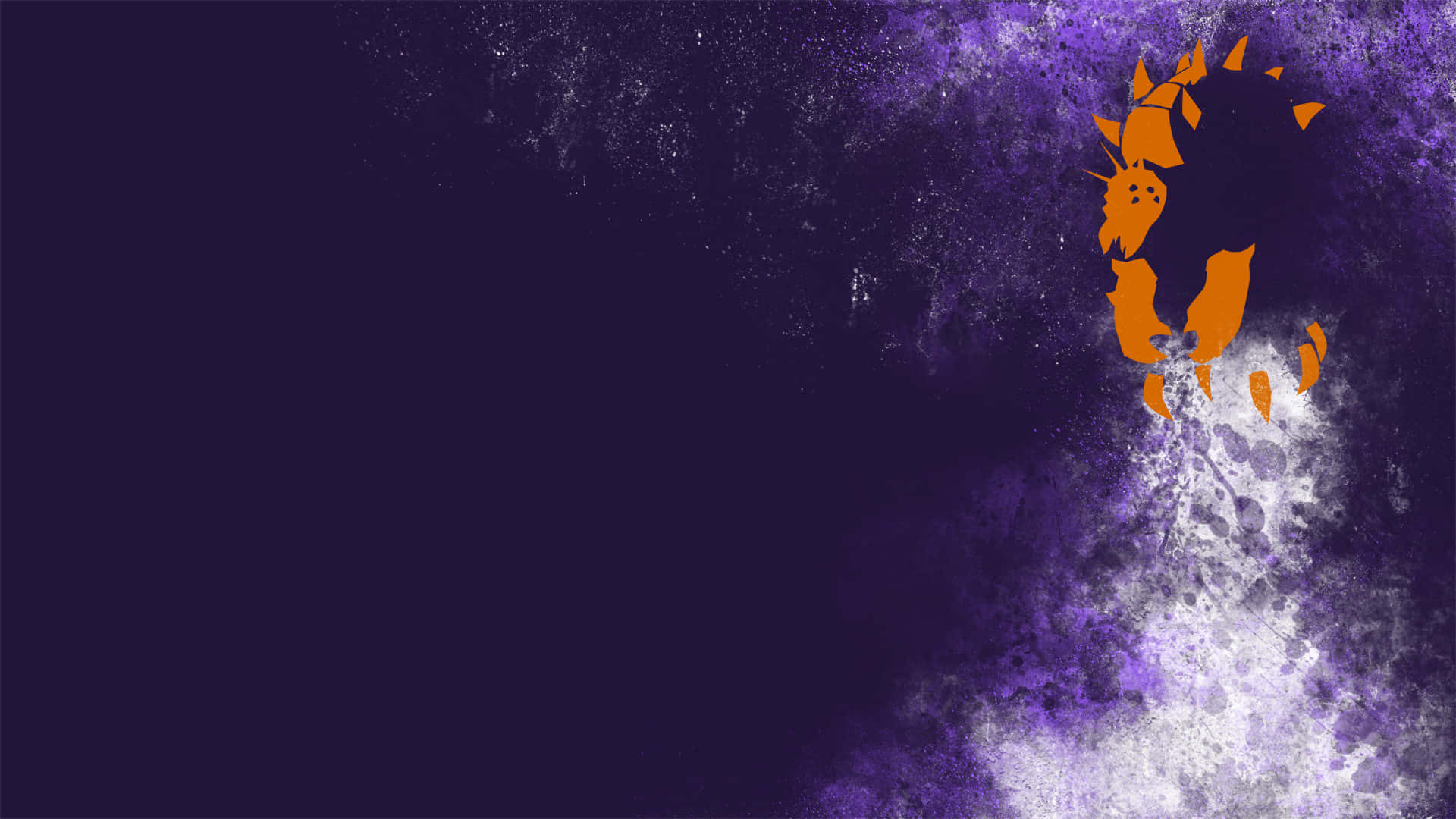 A Purple And Orange Painting Wallpaper