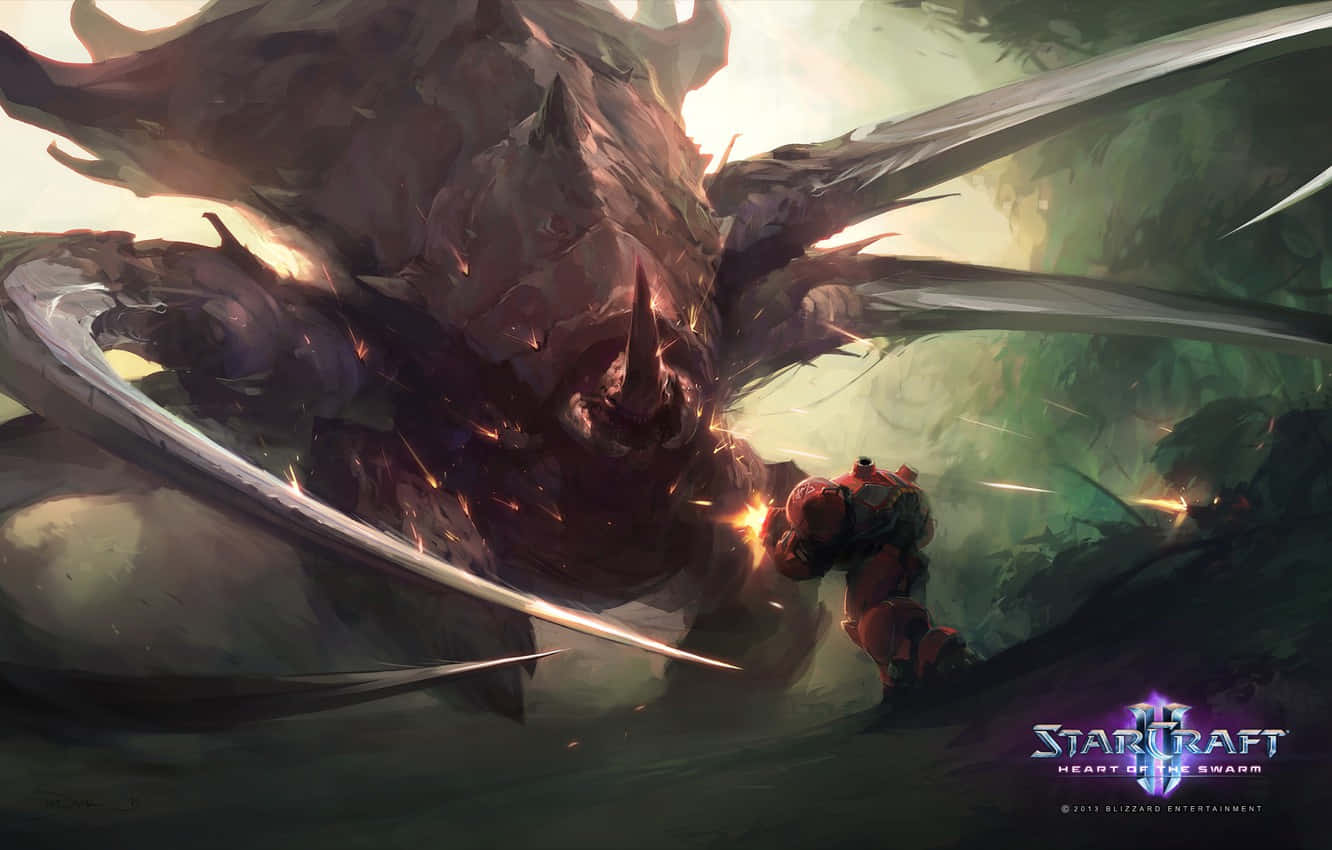 The Zerg Swarm Unleashed Wallpaper