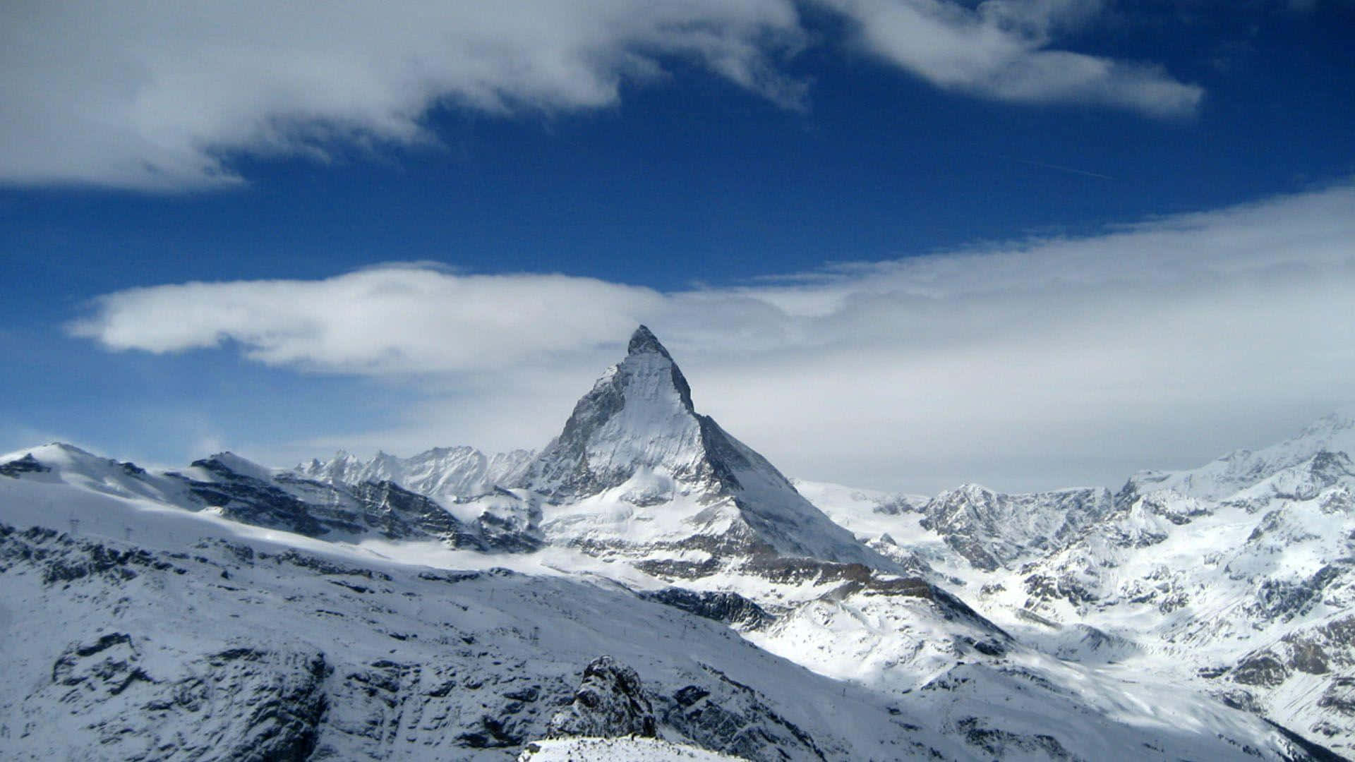 Vistada Trilha De Zermatt Do Matterhorn. Papel de Parede