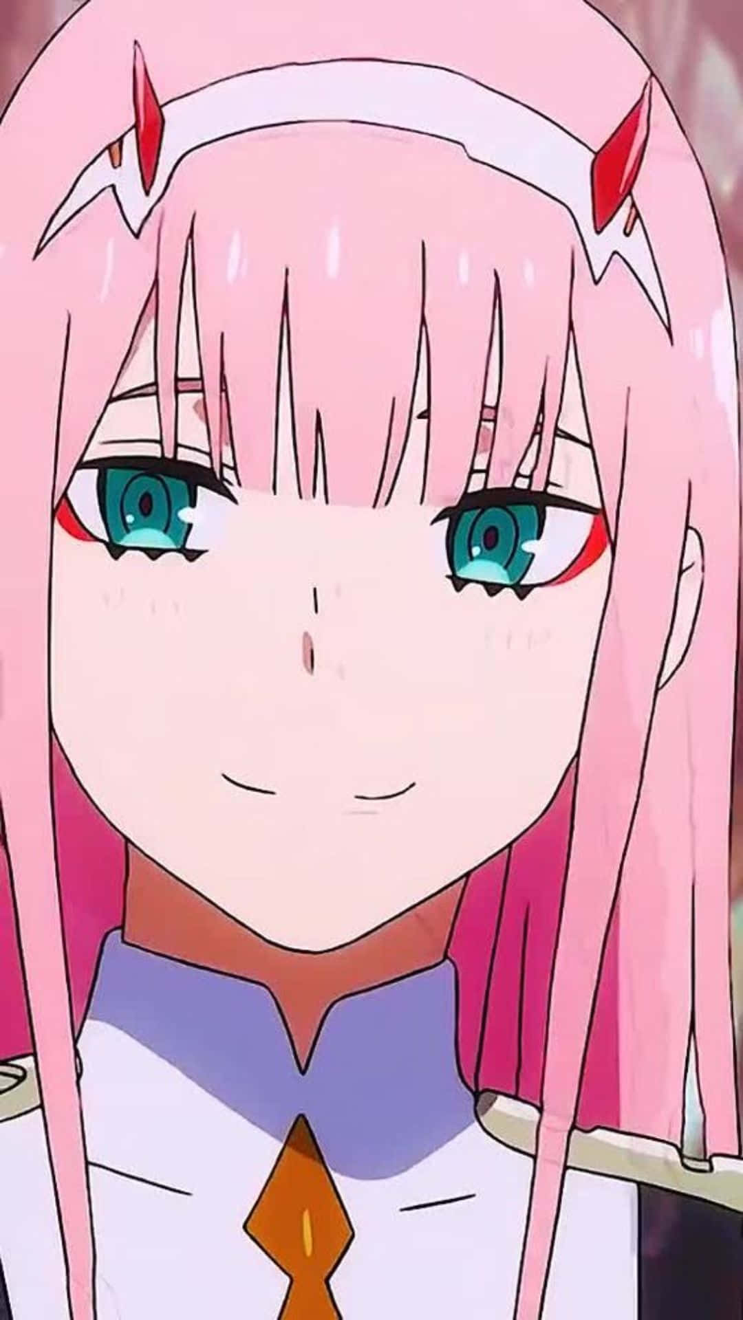 The iconic Zero Two in her signature gothic style.