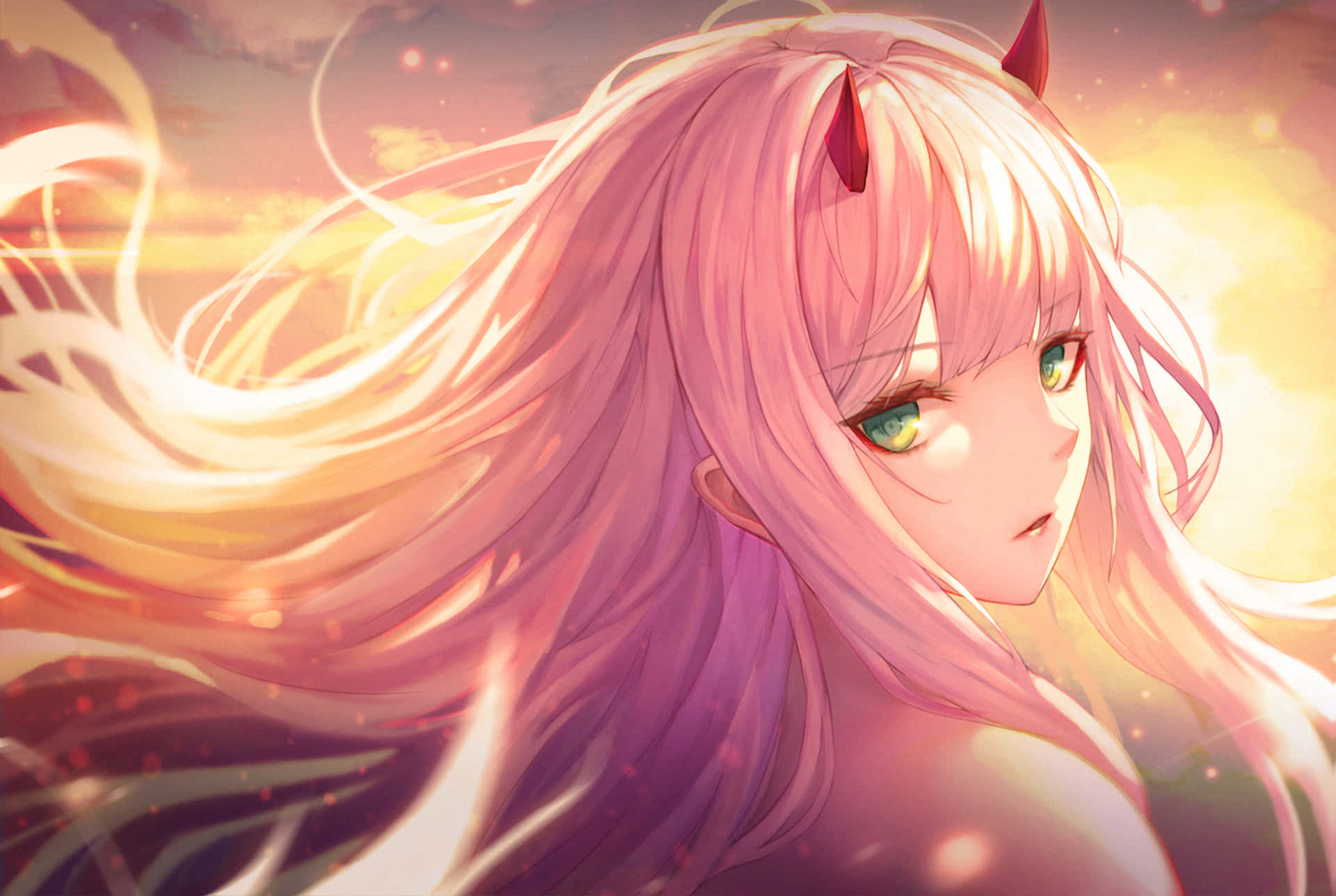 Zero Two from the Anime Darling in the FranXX