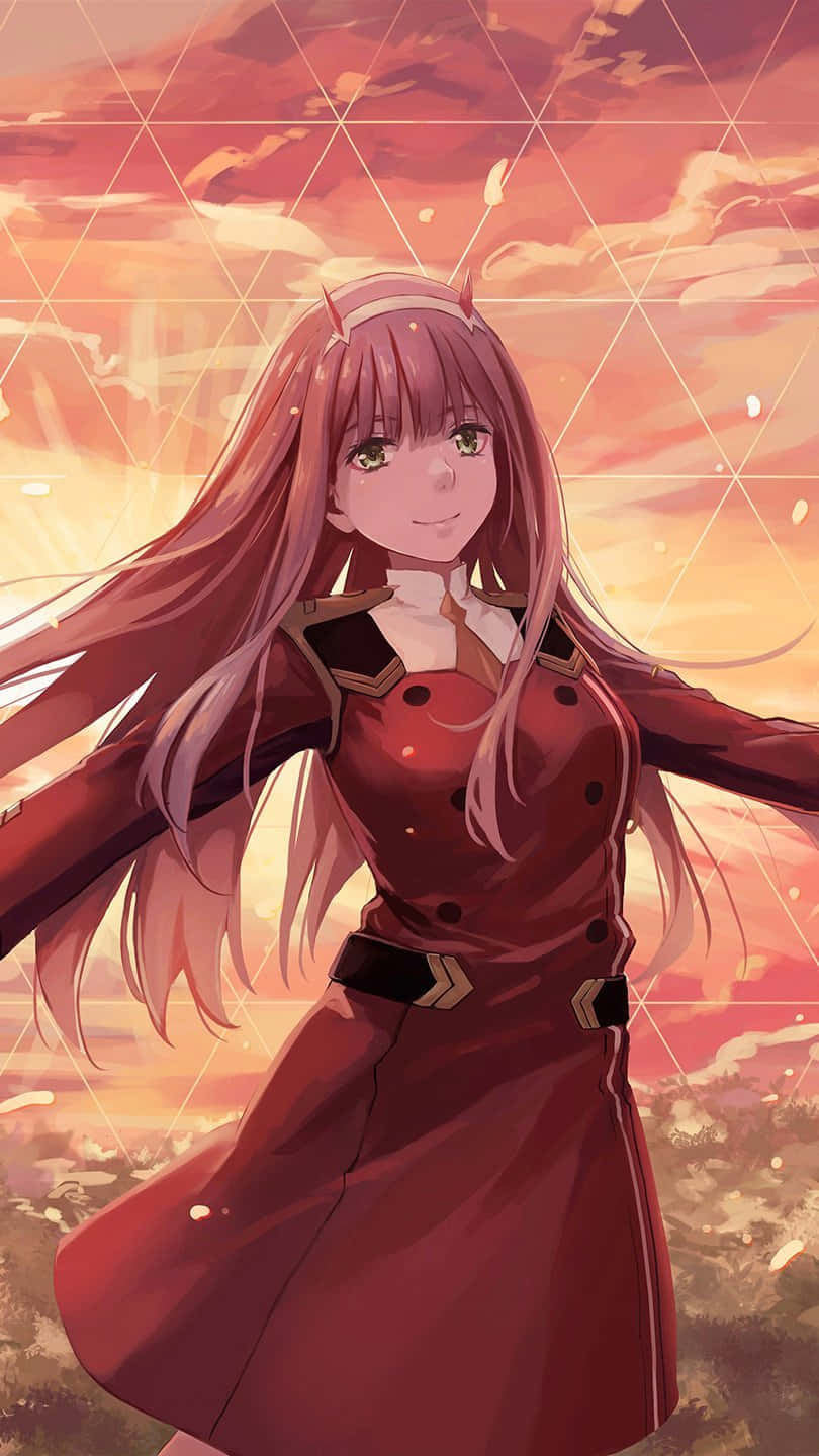 Download Zero Two, cartoon character from the sci-fi anime Darling in the  Franxx