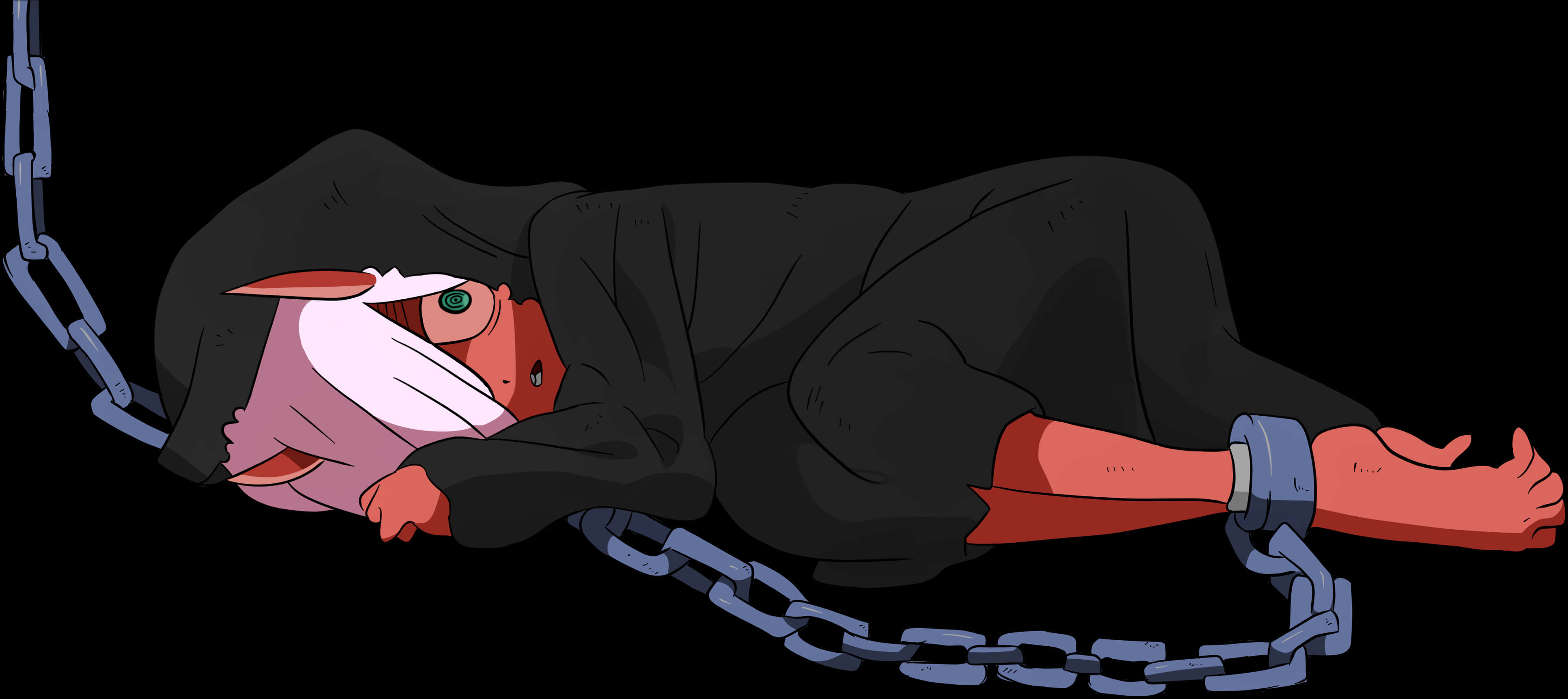 Zero Two Chainedand Resting PNG