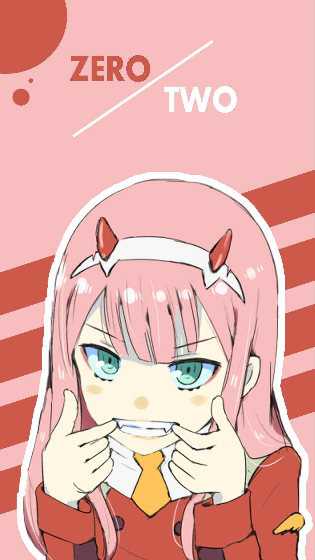 Zero Two Forcing To Smile Phone