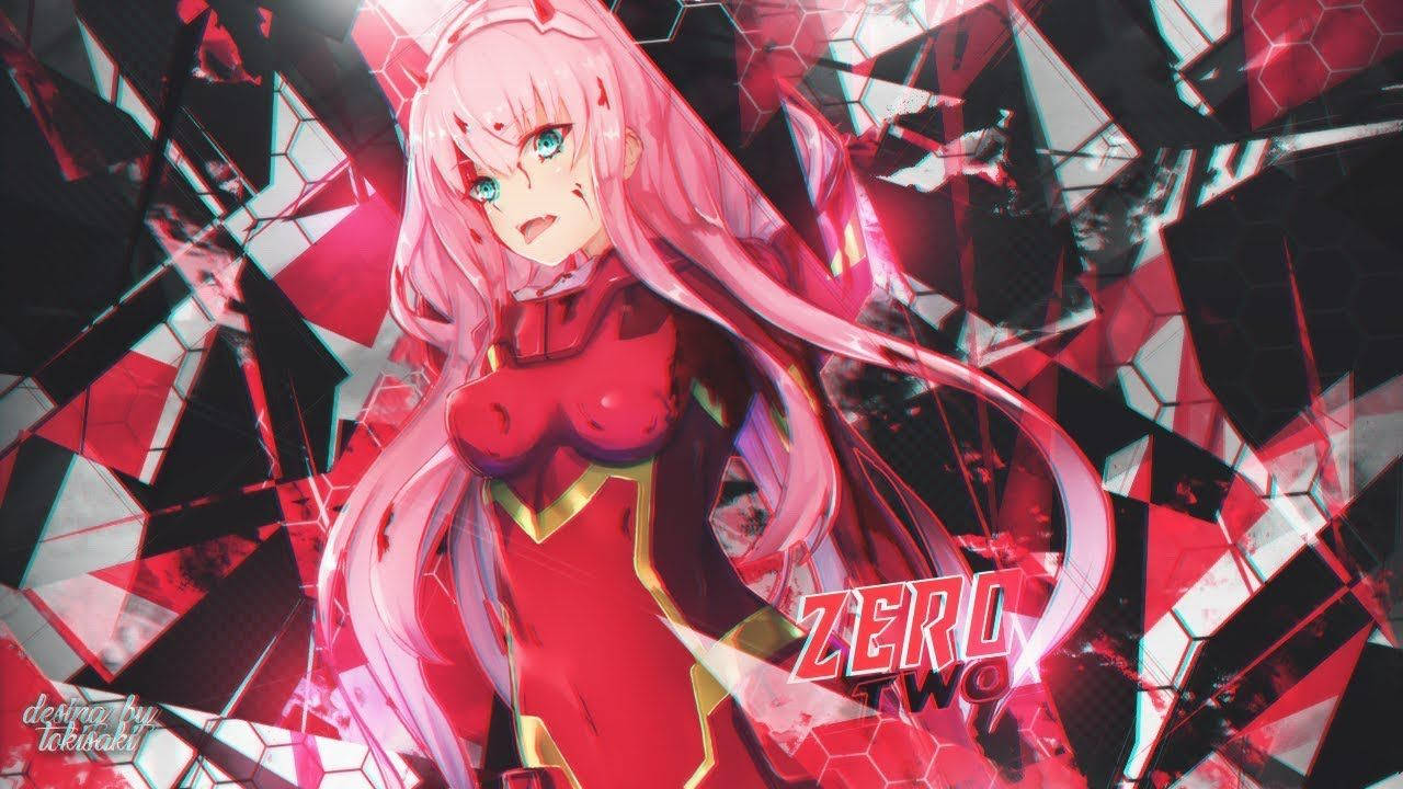 Zero Two stands victorious in her bloody battle. Wallpaper
