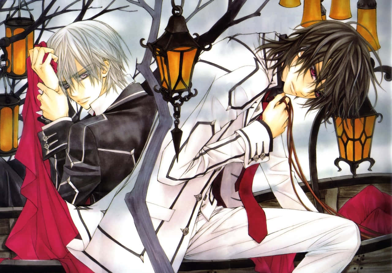 Zero En Kaname Vampire Knights Achtergrond