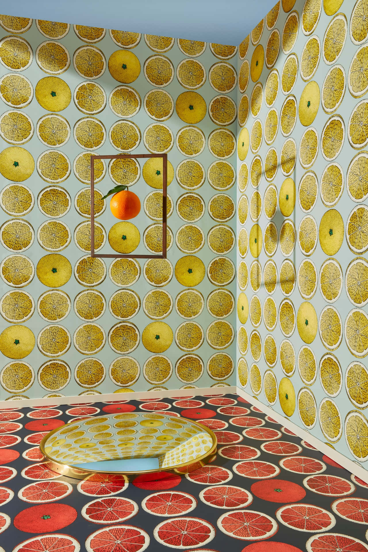 Zesty Lemon In An Artwork Wallpaper