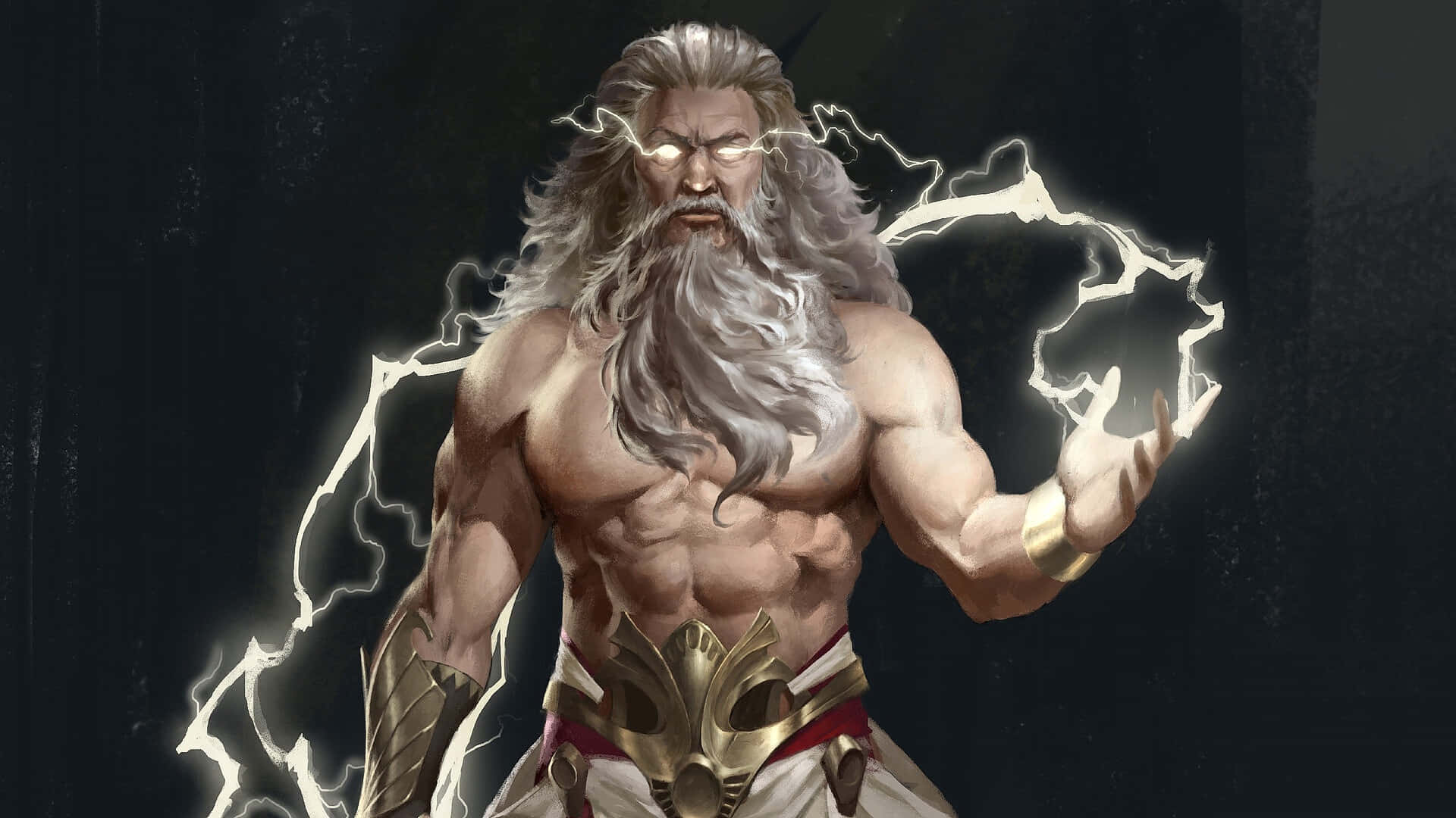 A Man With A Beard And Lightning Wallpaper