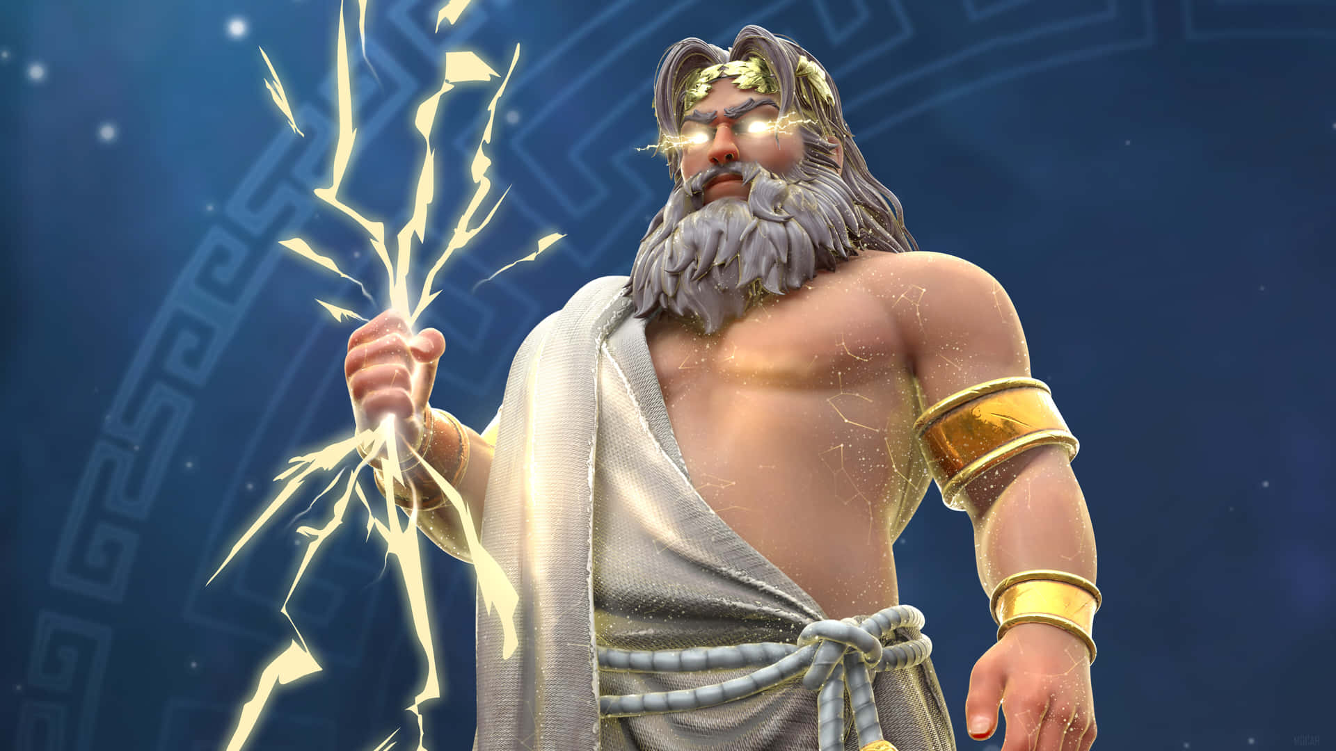 Zeus, konge af guderne, skinner på din skrivebord. Wallpaper