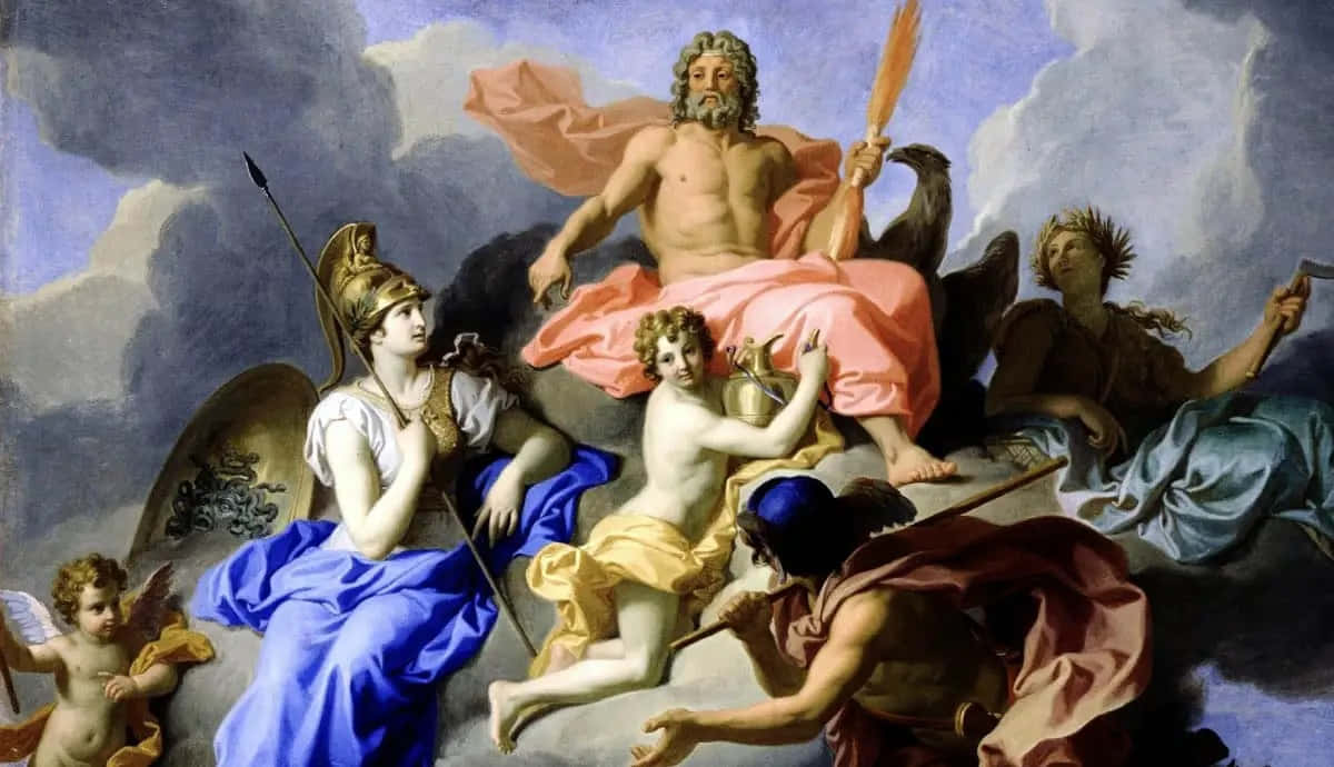 Zeus_and_ Olympian_ Gods_ Painting Wallpaper