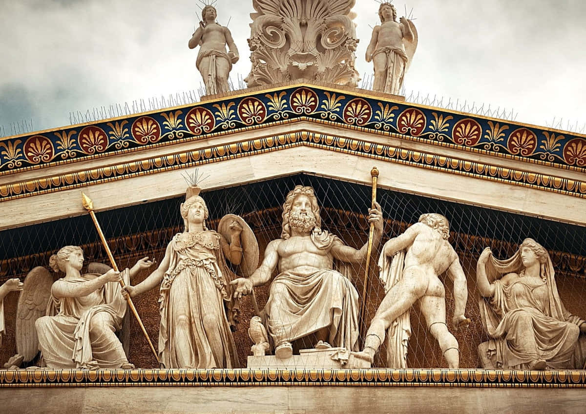 Zeus_and_ Olympian_ Gods_ Sculpture Wallpaper