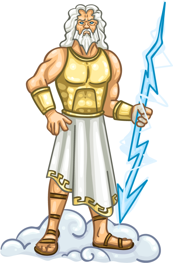 Zeus Greek God Illustration PNG