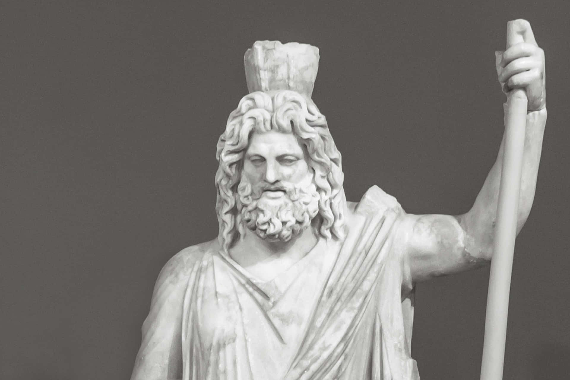 Zeus Greek God Statue Wallpaper