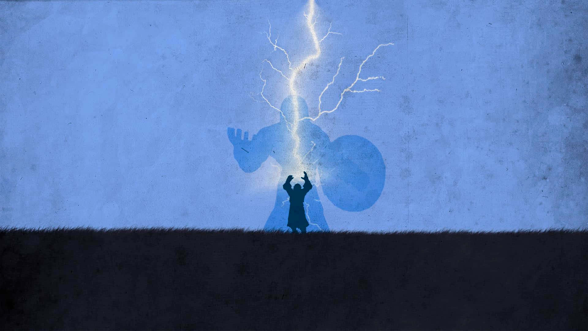 A Man Is Holding A Sword And A Lightning Bolt Wallpaper