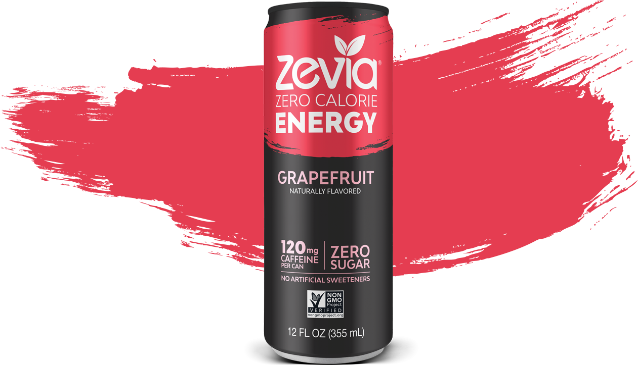 Zevia Grapefruit Energy Drink Can PNG