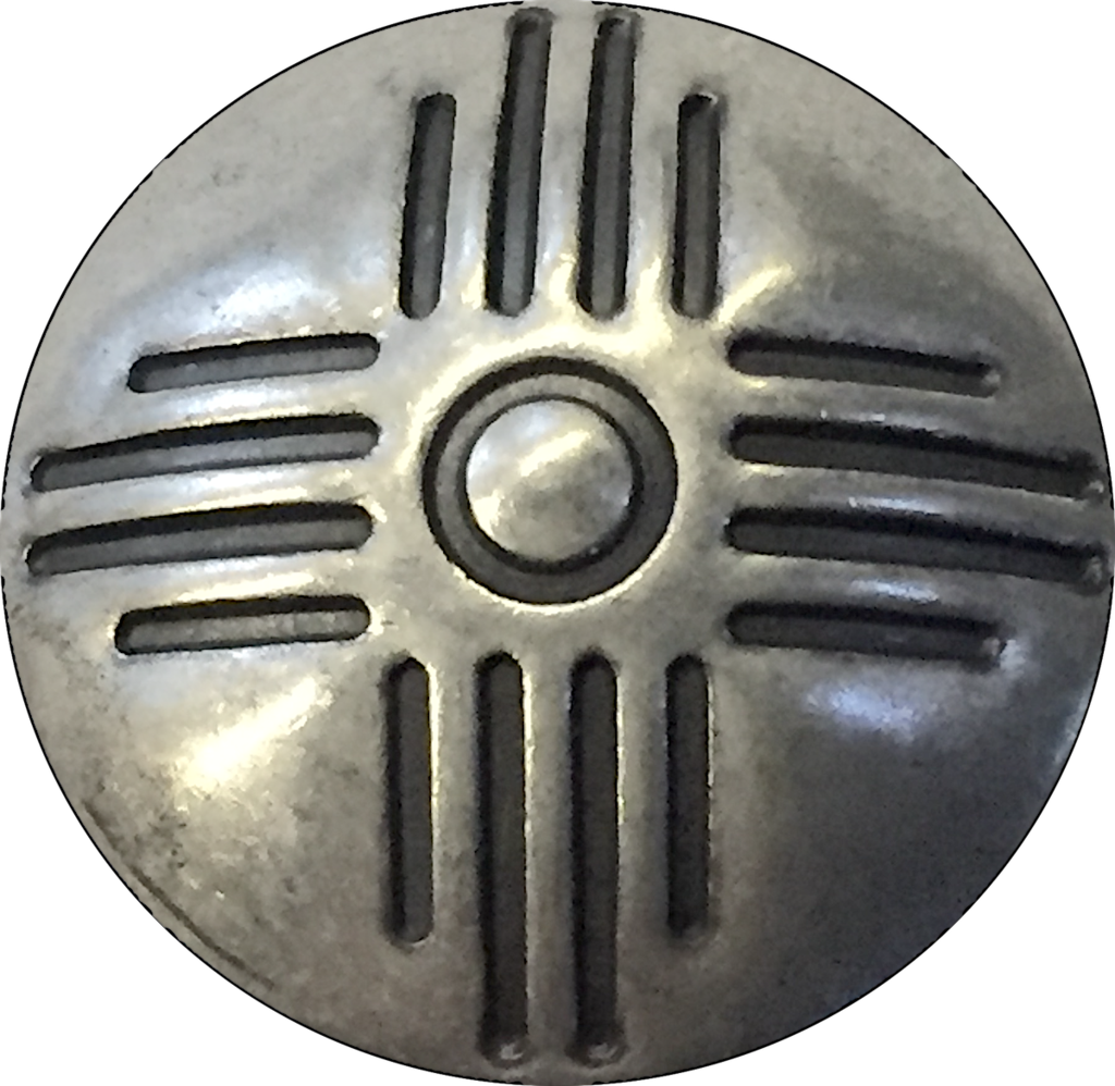Zia Sun Symbol Metallic Emblem PNG