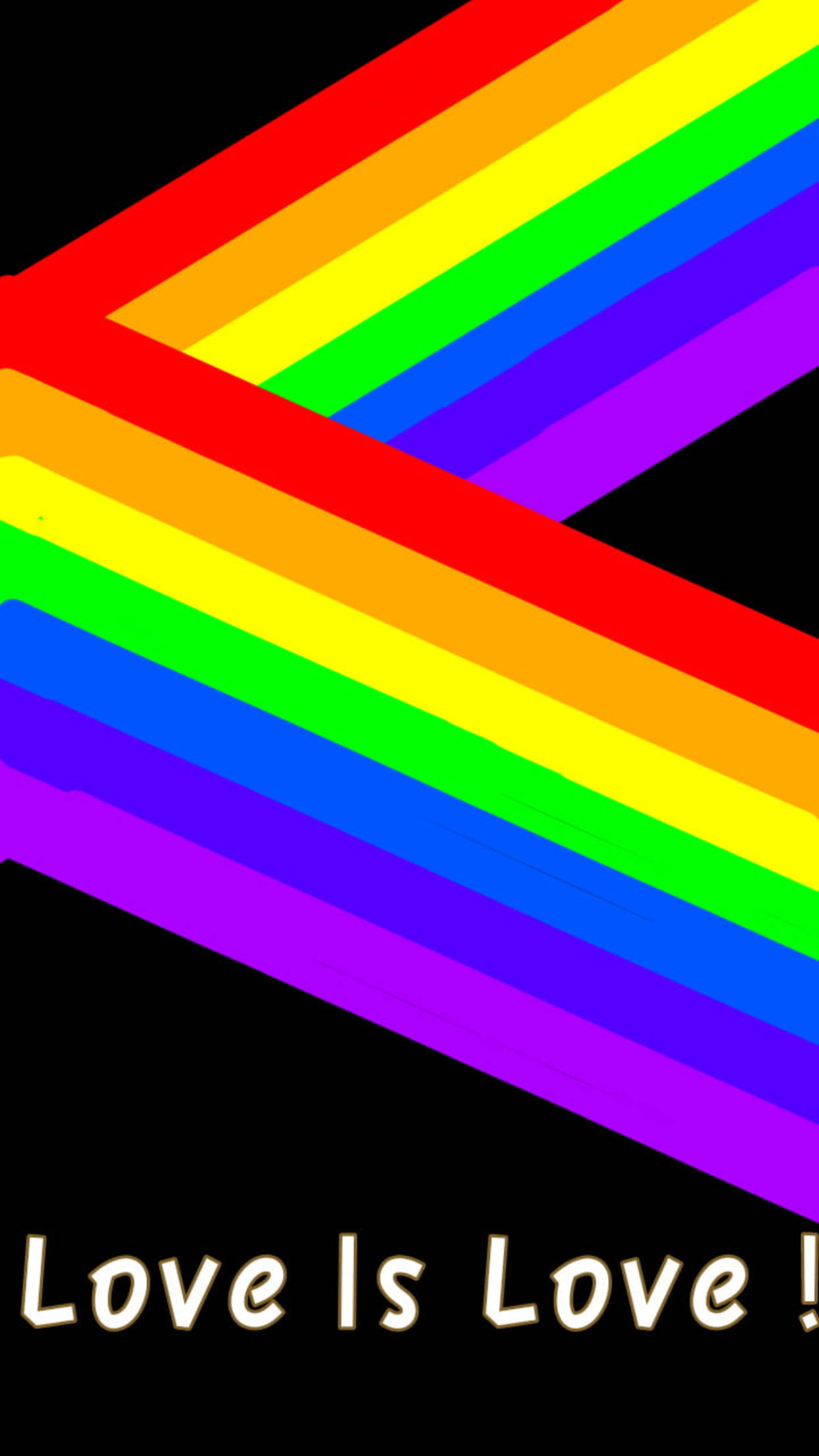 Zigzag Rainbow Lgbt Phone Wallpaper