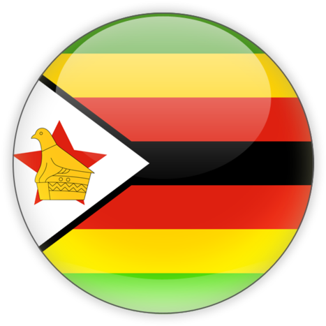 Zimbabwe Flag Button PNG