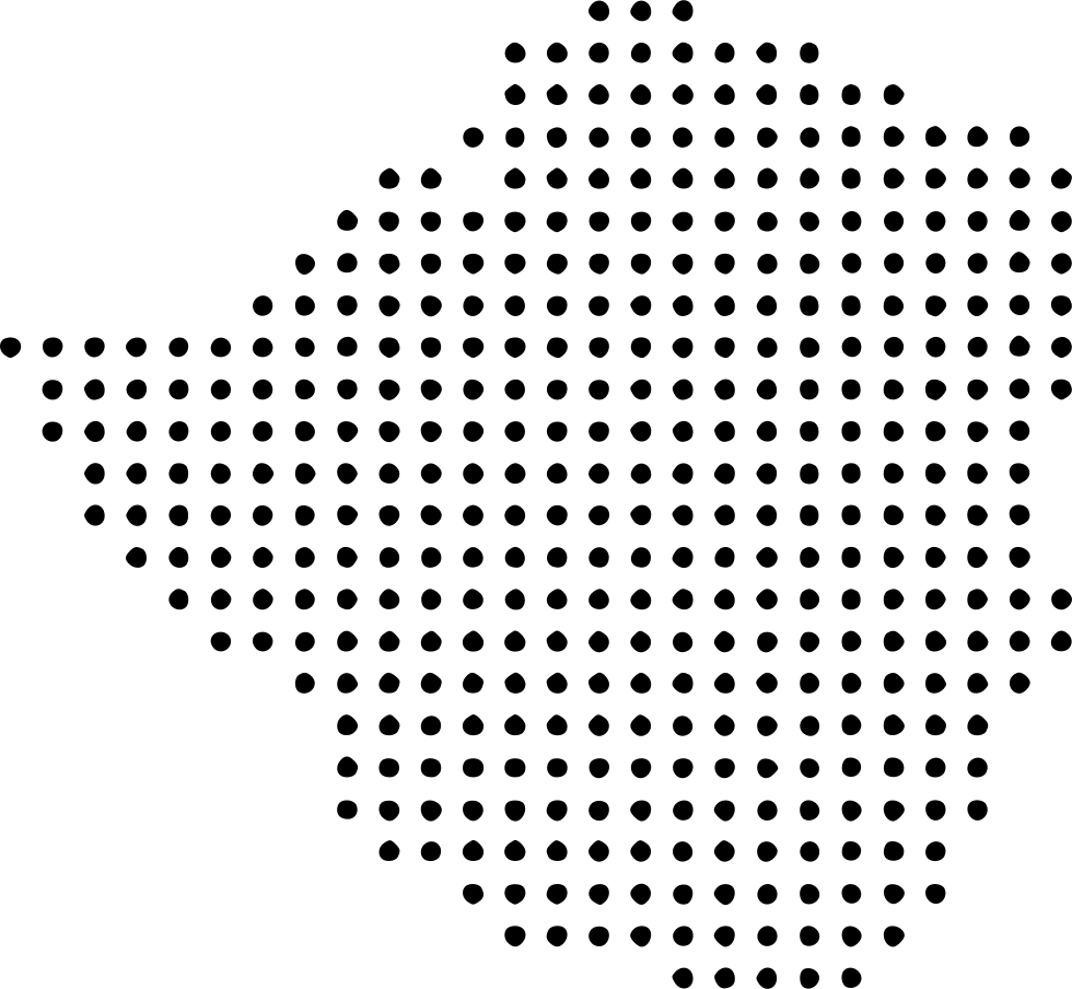 Zimbabwe Map Dotted Design PNG