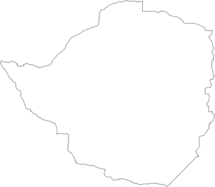 Zimbabwe Outline Map PNG