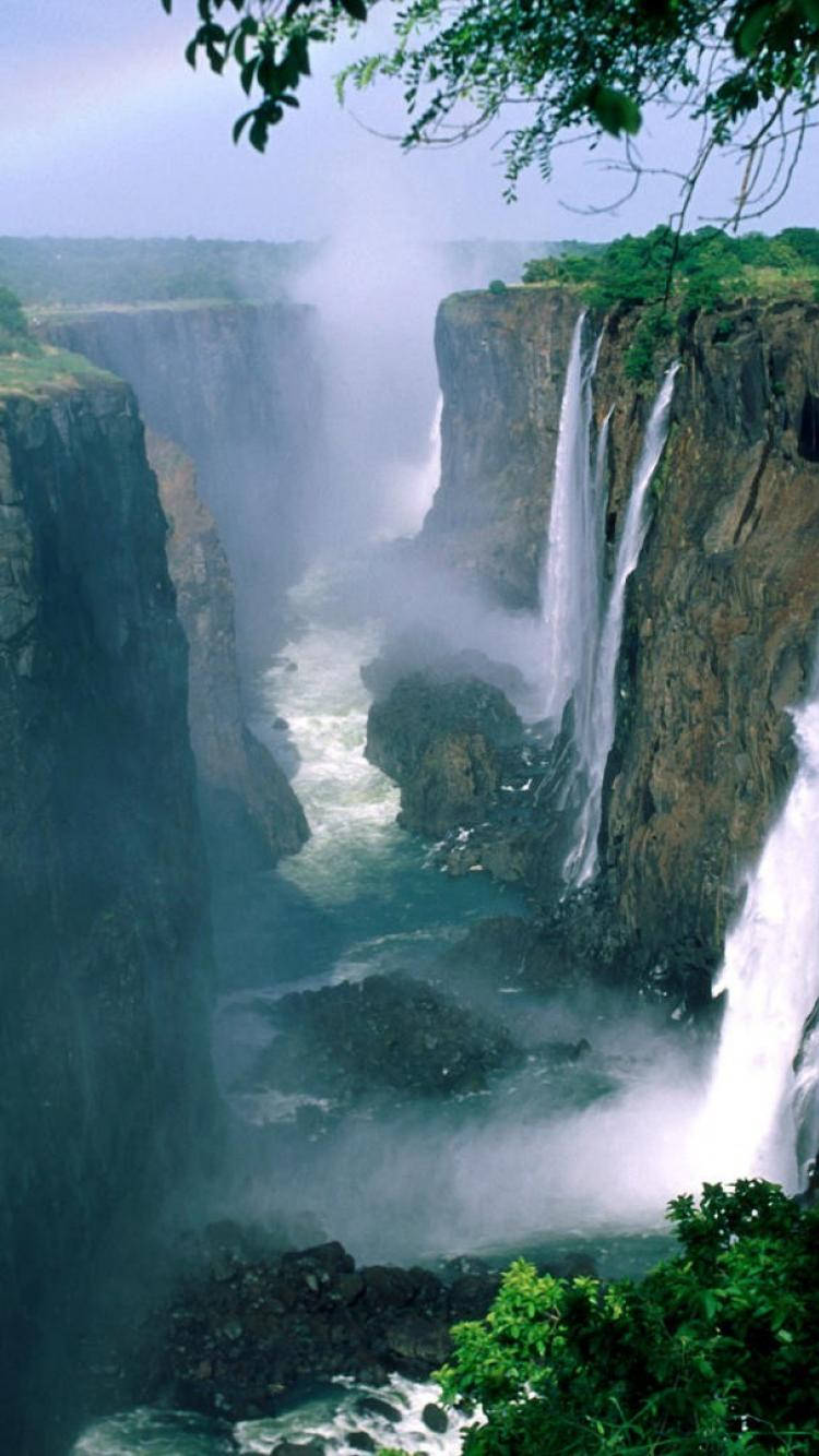 Zimbabwe's Famous Waterfal Background