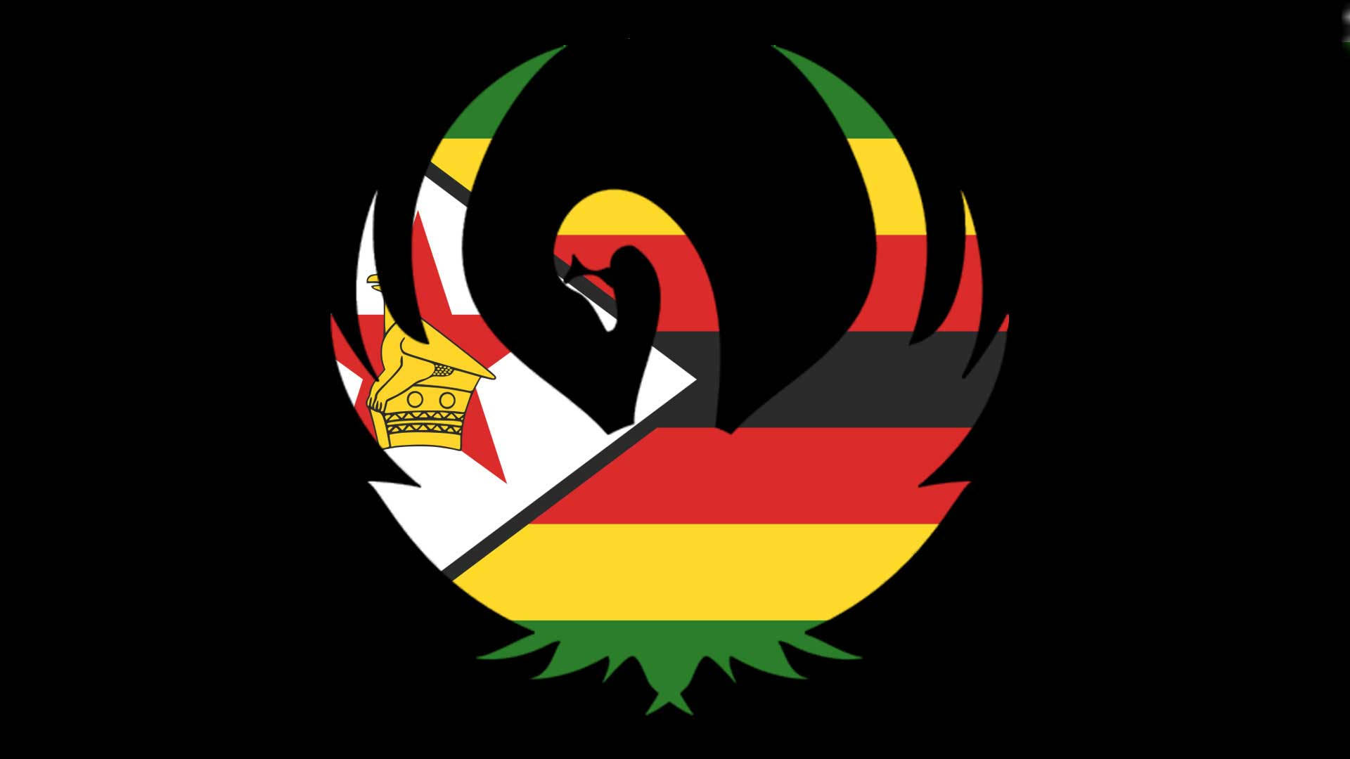 Zimbabwe Swan Flag Background