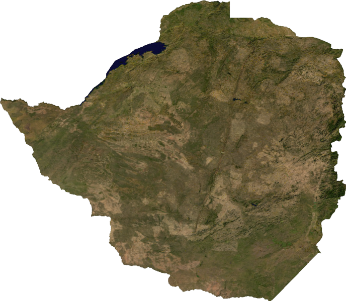 Zimbabwe_ Satellite_ View_ Map PNG