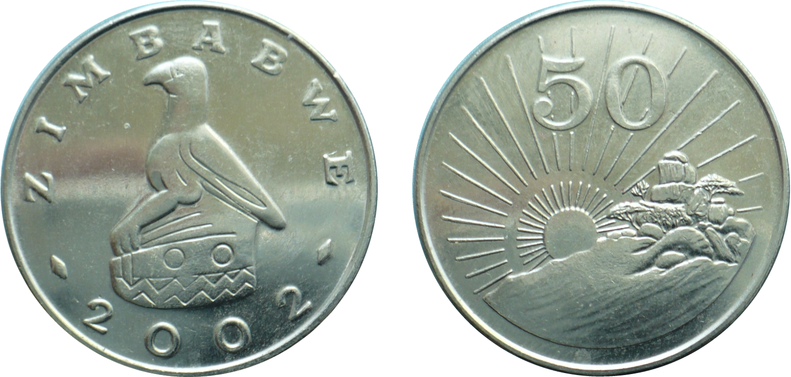 Zimbabwean_ Currency_50_ Cents_ Coin_2002 PNG