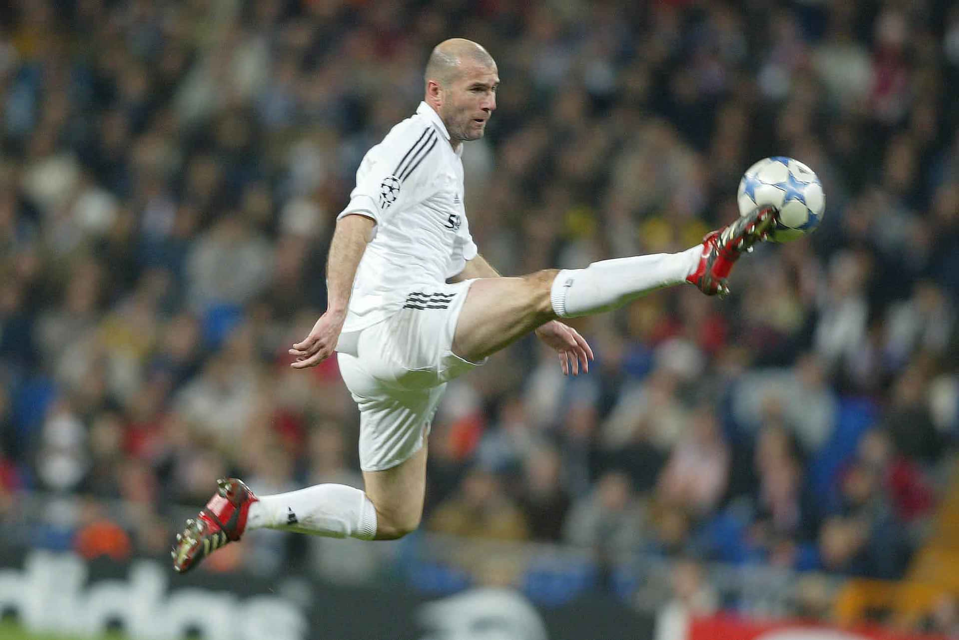 Zinedine Zidane Football High Kick Wallpaper