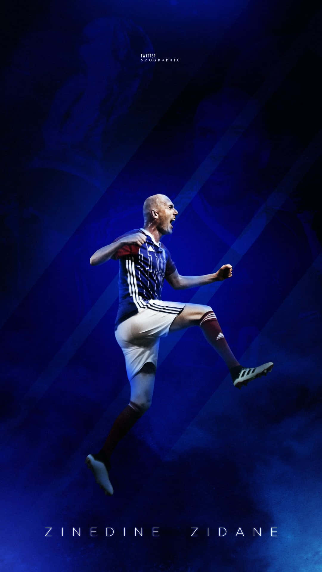 Zinedine Zidane Fodbold Madrid Foto Baggrund Wallpaper