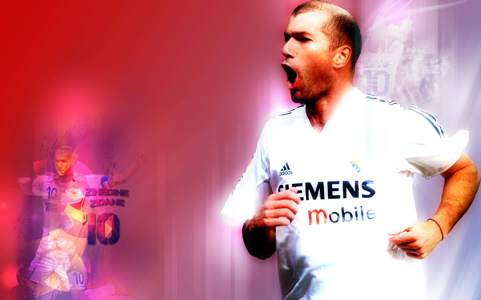 Zinedine Zidane Real Madrid Celebrating Photography Wallpaper