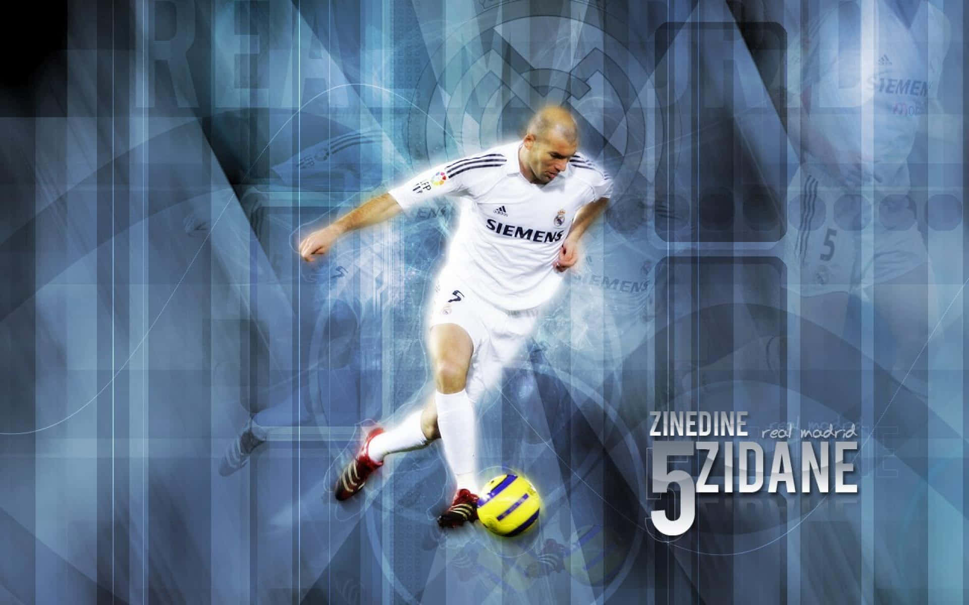 Sfondofotografico Di Zinedine Zidane Del Real Madrid Fc Sfondo