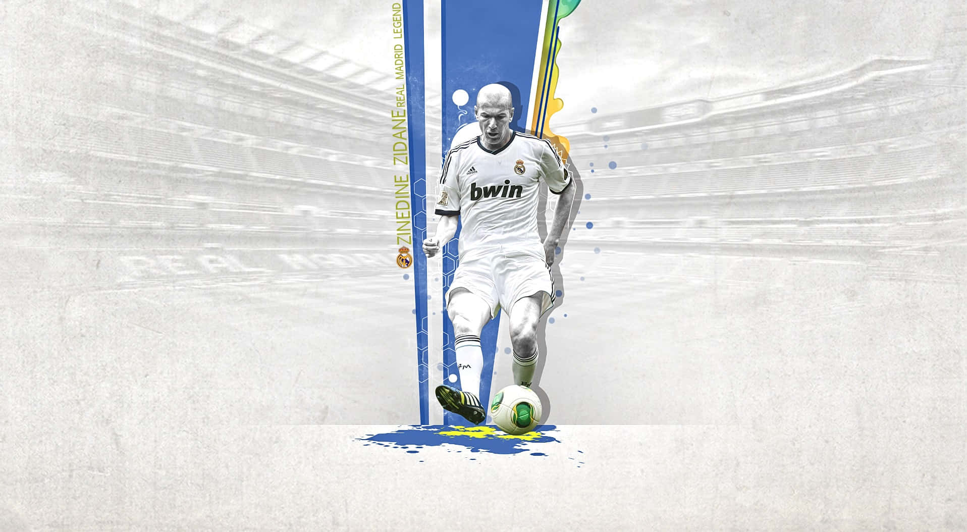 Zinedine Zidane Real Madrid Legend Fotografi Wallpaper